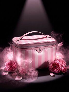Victoria's Secret Express Train Case Heritage Stripe NWT